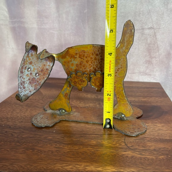 Terrier Dog Metal Distressed Business Card Holder - Picture 7 of 9